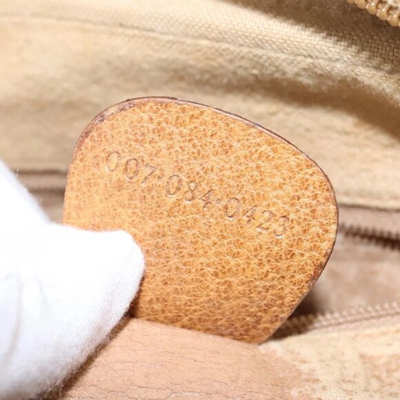 GUCCI Micro GG Supreme Shoulder Bag PVC Beige Gold Auth BA5707 - Picture 13 of 16